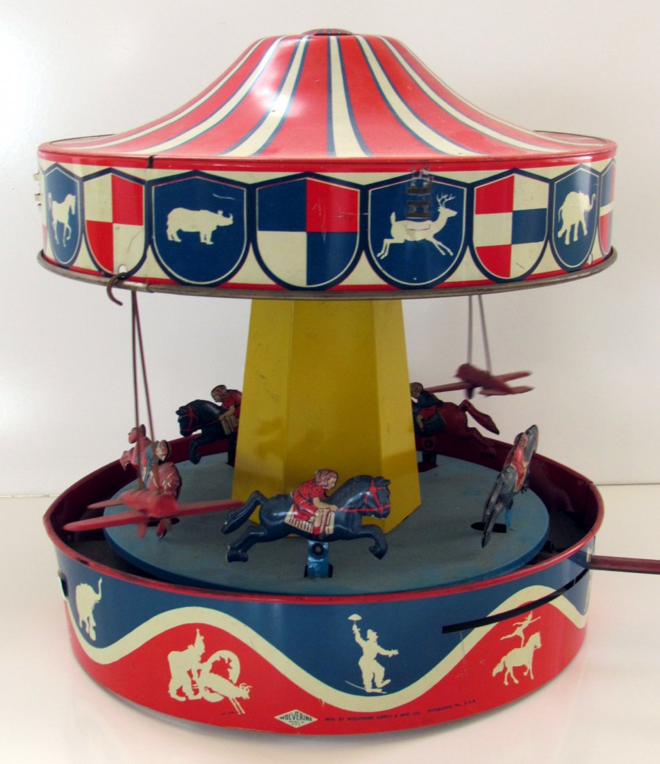 Tin Wind Up Merry-go-round: Tin Wind up Merry-go-round