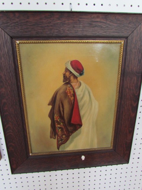 Middle Eastern Painting: Middle Eastern Painting, frame ht. 22 1/2, wd. 19