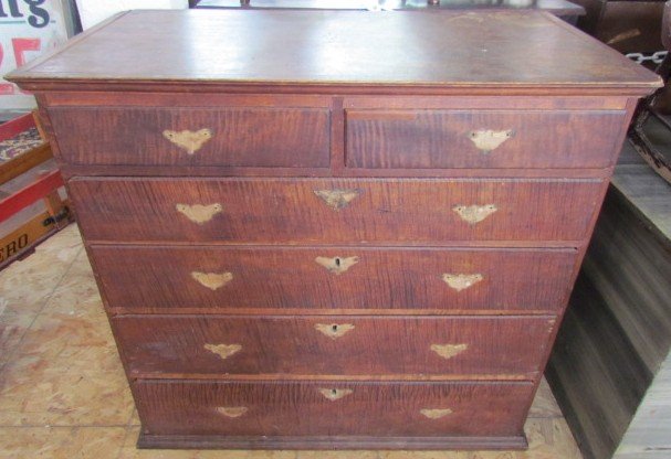 Early Highboy Top: Early Highboy Top, missing pulls, ht. 35, wd. 37, dp. 19 1/4