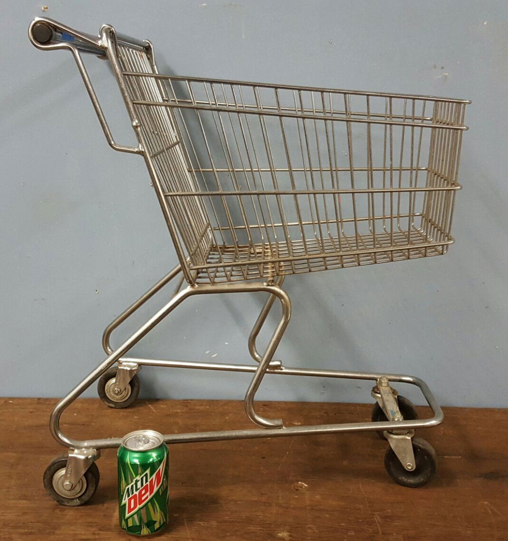 Childs Shopping Cart: 22" x 25"h Chrome child's shopping cart from Wild Oats Market