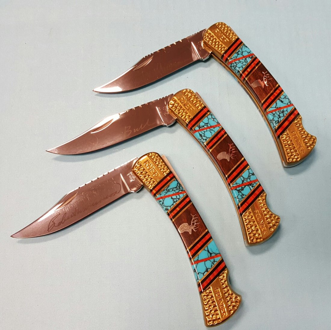 3 Custom Quality David Yellowhorse Knives