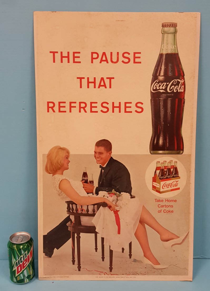 Coca Cola Cardboard Sign 