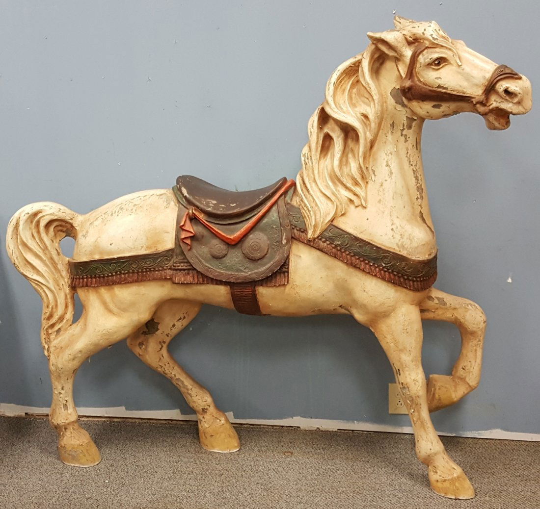 Vintage Fiberglass Carousel Horse Sep 16, 2017 Rockabilly Auction