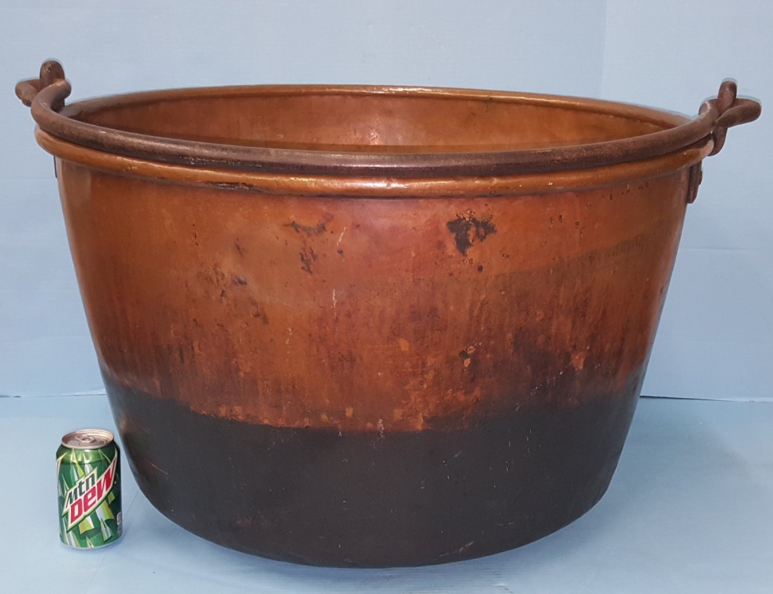 Large Copper Apple Butter Pot / Kettle