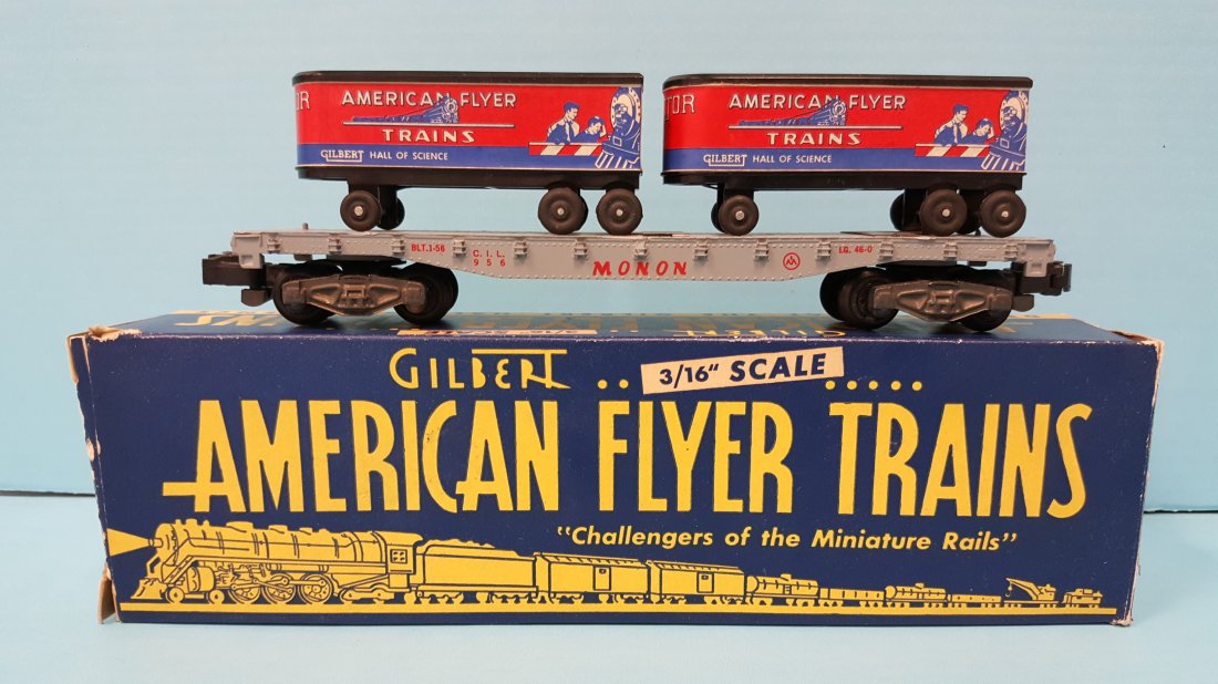 American Flyer 956 Piggyback Car complete w/trailers (1 of 2)
