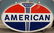 Porcelain double sided American Dealership sign w/ring - 2