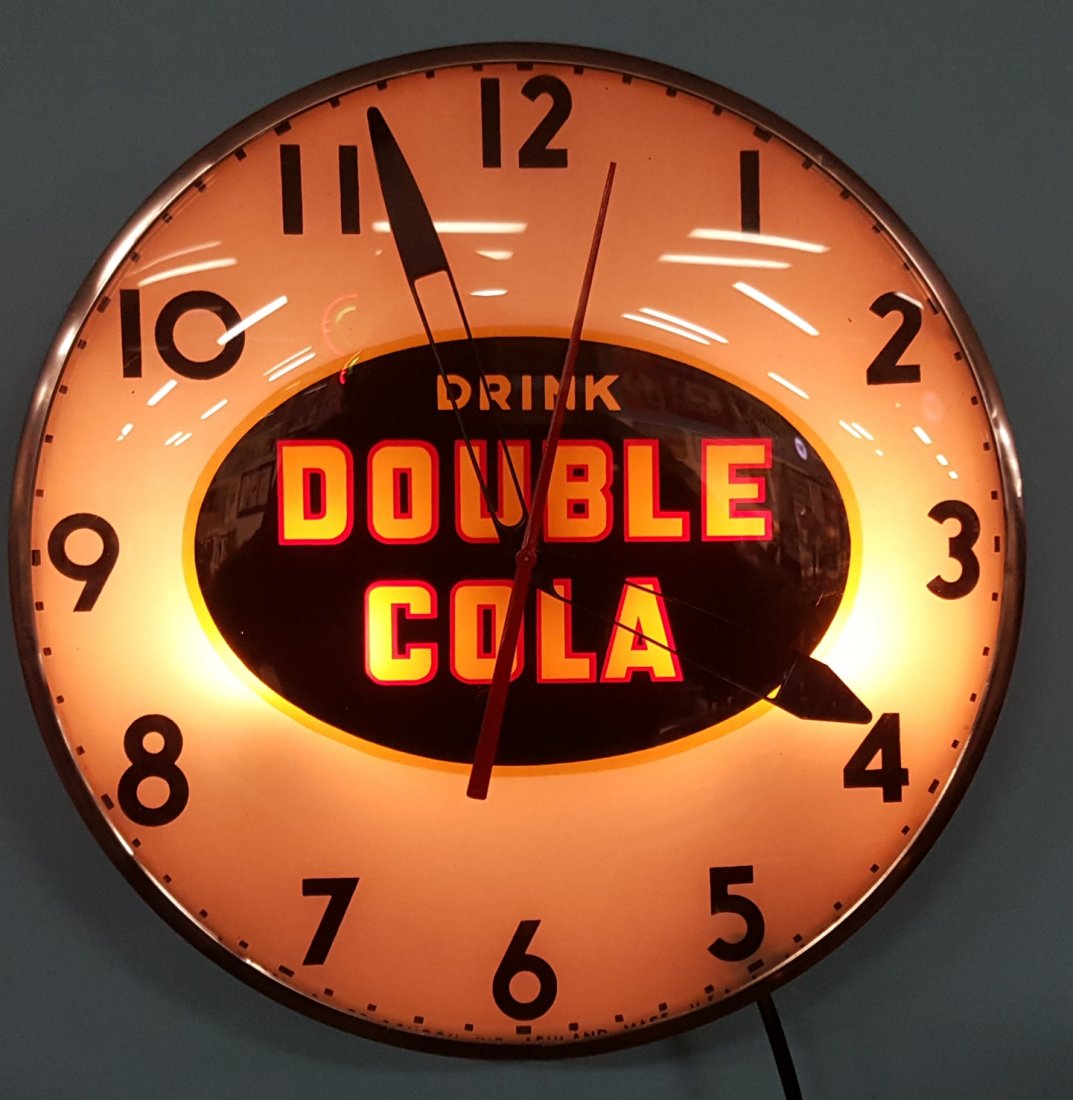 Double Cola Telechron Light Up Clock (1 of 3)