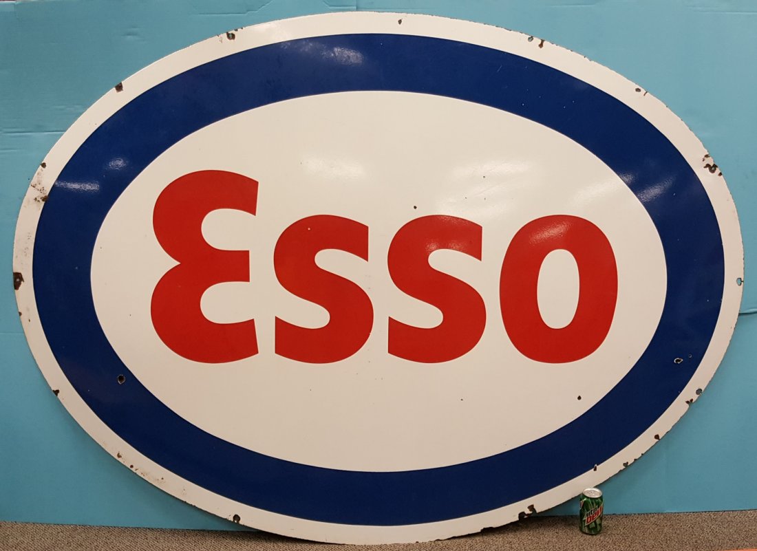 Porcelain ESSO Dealership Sign (1 of 1)