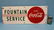 Porcelain Coca Cola Fountain Service Sign