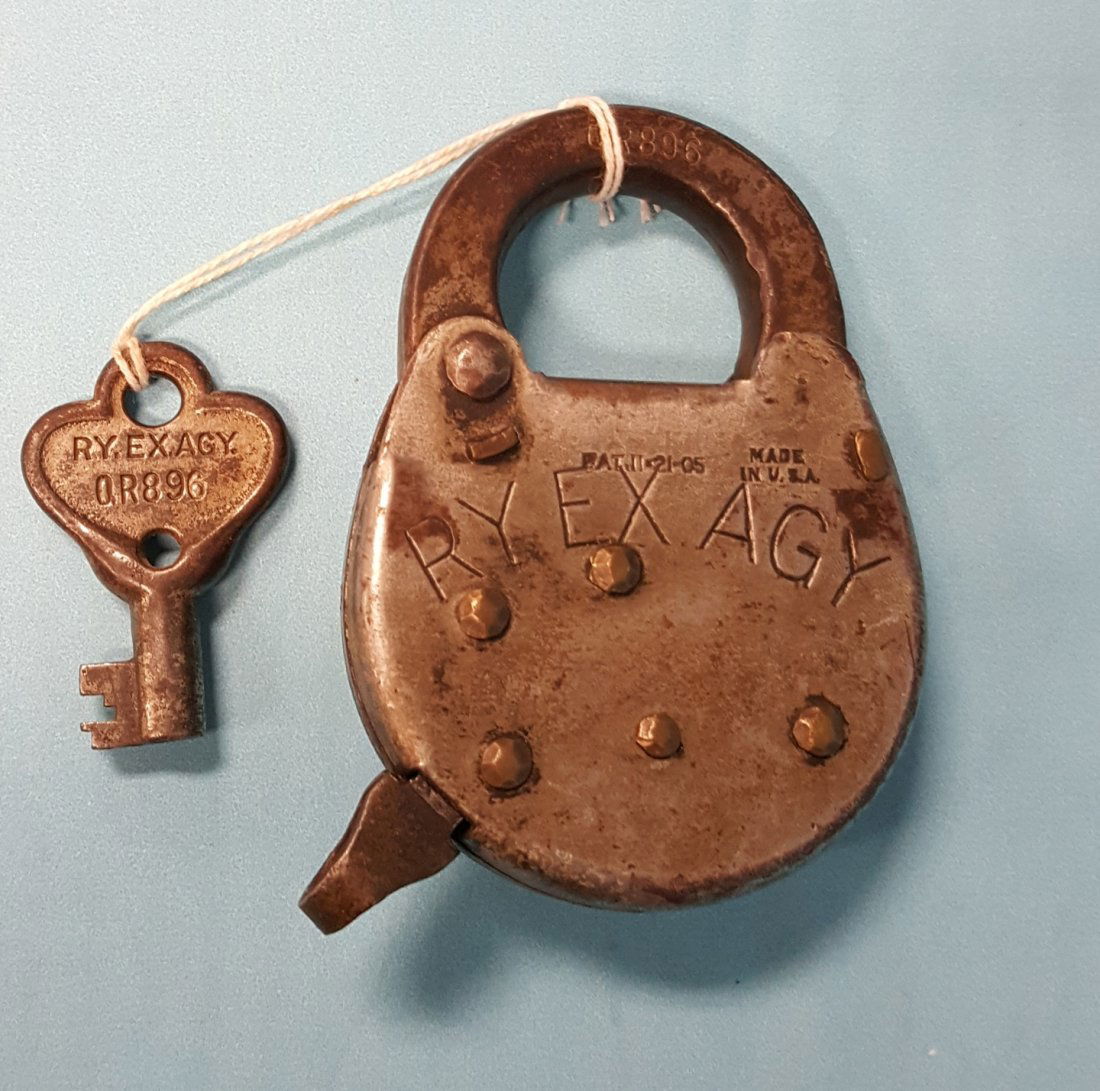 Railway Express Agency Railroad Lock w/ Key
