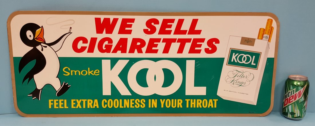 1950 Smoke Kool Cigarettes Tin Sign (1 of 1)