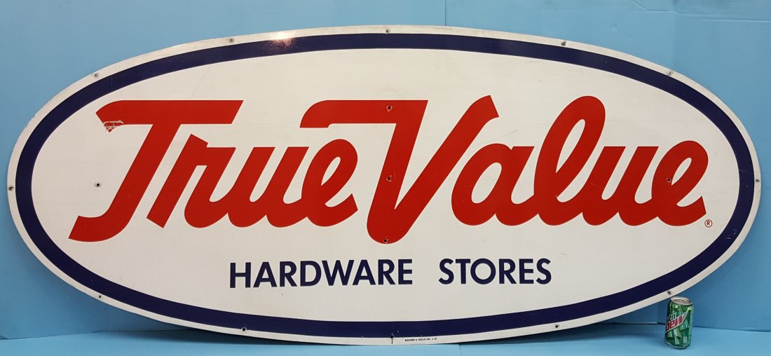 True Value Hardware Store Dealer Tin Sign (1 of 1)