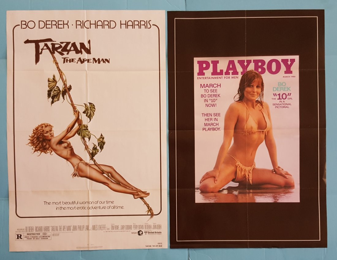 2 Posters w/Bo Derek- Tarzan the Ape Man & Playboy (1 of 1)