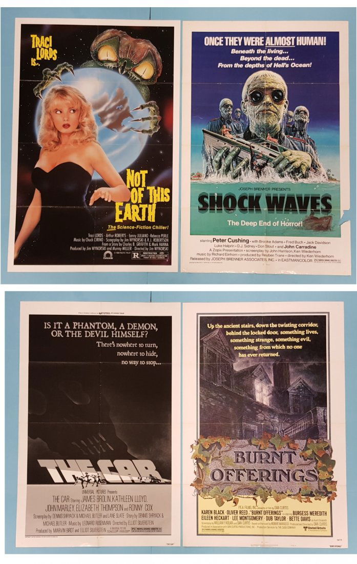 4 One sheets The Car, Shock Waves, Not of this Earth (1 of 3)