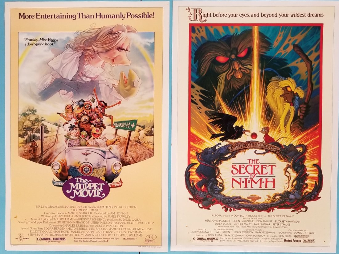 3 One Sheets The Muppet Movie, The Secret of Nimh (1 of 2)