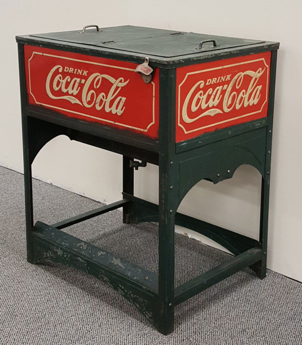antique coke cooler
