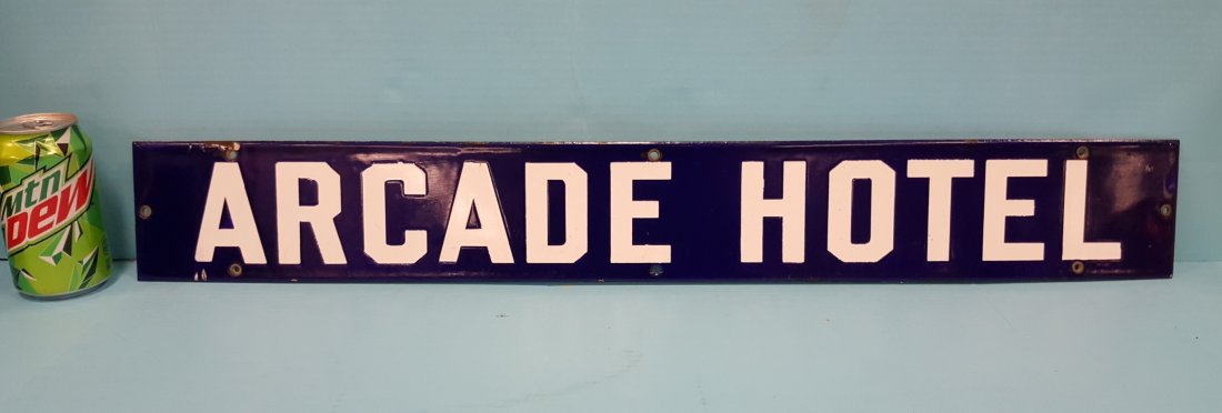 Arcade Hotel Porcelain Sign (1 of 1)