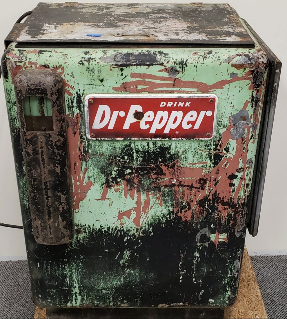 Dr Pepper Slider Cooler with Porcelain sign