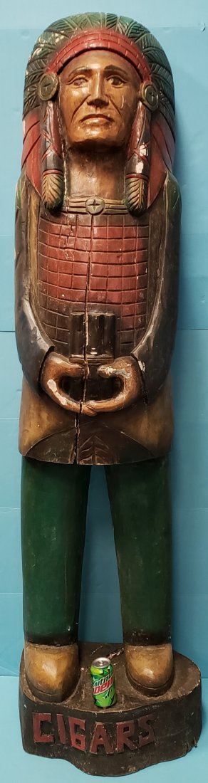 7 ft Wood Cigar Store Indian (1 of 6)