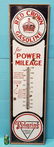 6 ft Porcelain Red Crown Gasoline Thermometer