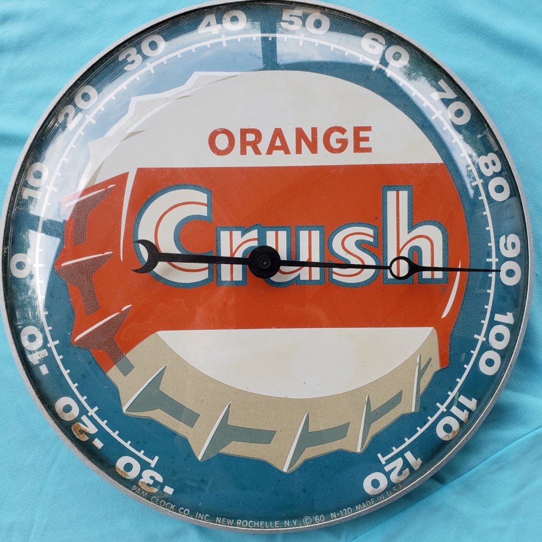 Orange Crush Round Pam Thermometer (1 of 1)