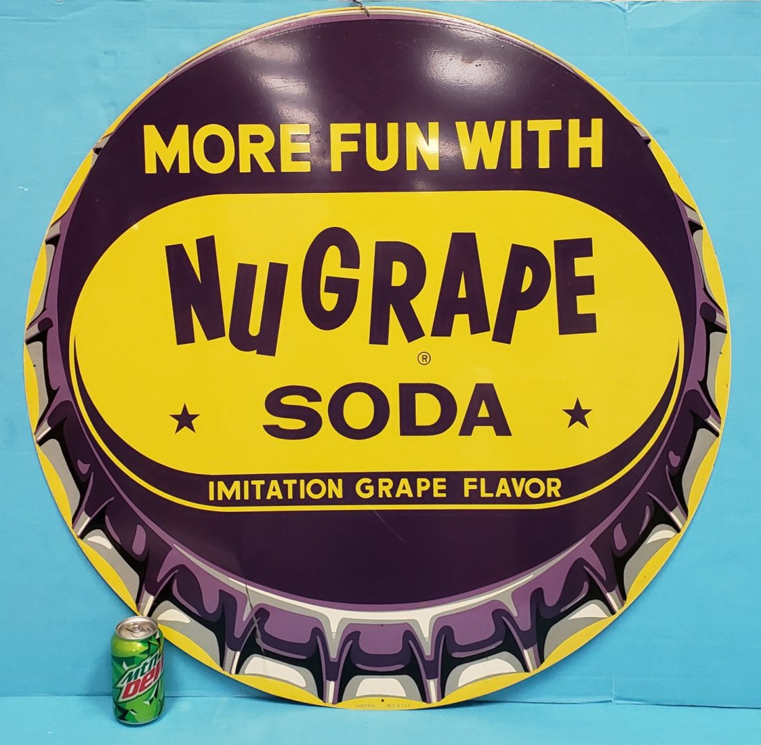 NuGrape Bottle Cap Sign (1 of 2)
