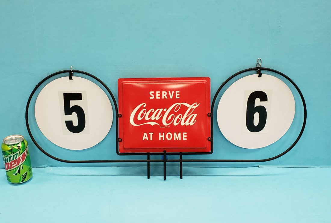 1950's Coca Cola Grocery Store Aisle Marker Sign (1 of 2)