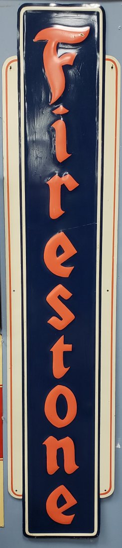 Firestone Embossed Vertical Sign (1 of 2)