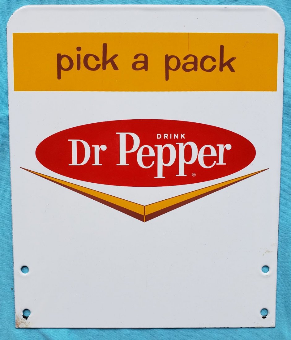 Porcelain Dr Pepper Rack Topper Pick A Pak (1 of 1)