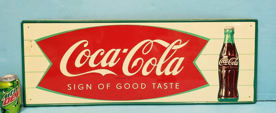 Coca Cola Fishtail Sign Of Good Taste Sign (1 of 1)