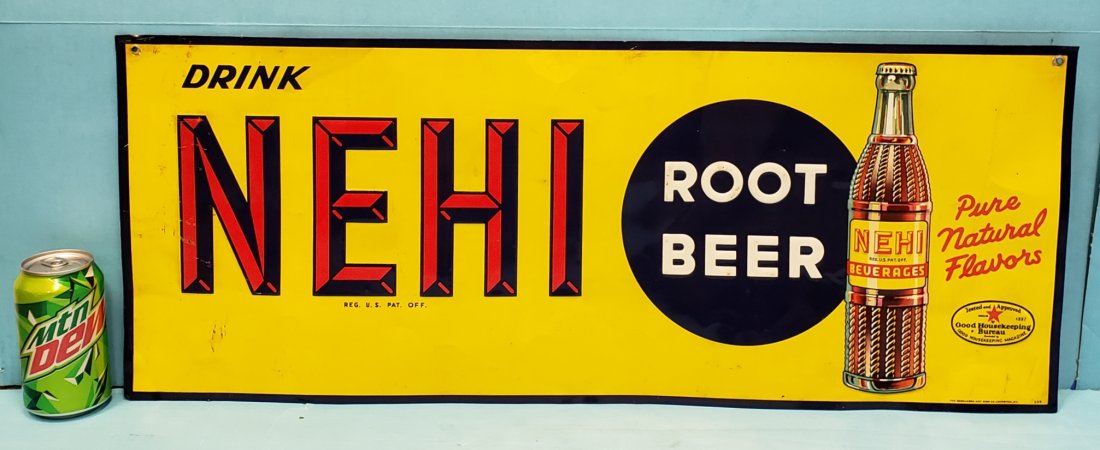 NEHI Root Beer Tin Sign (1 of 1)