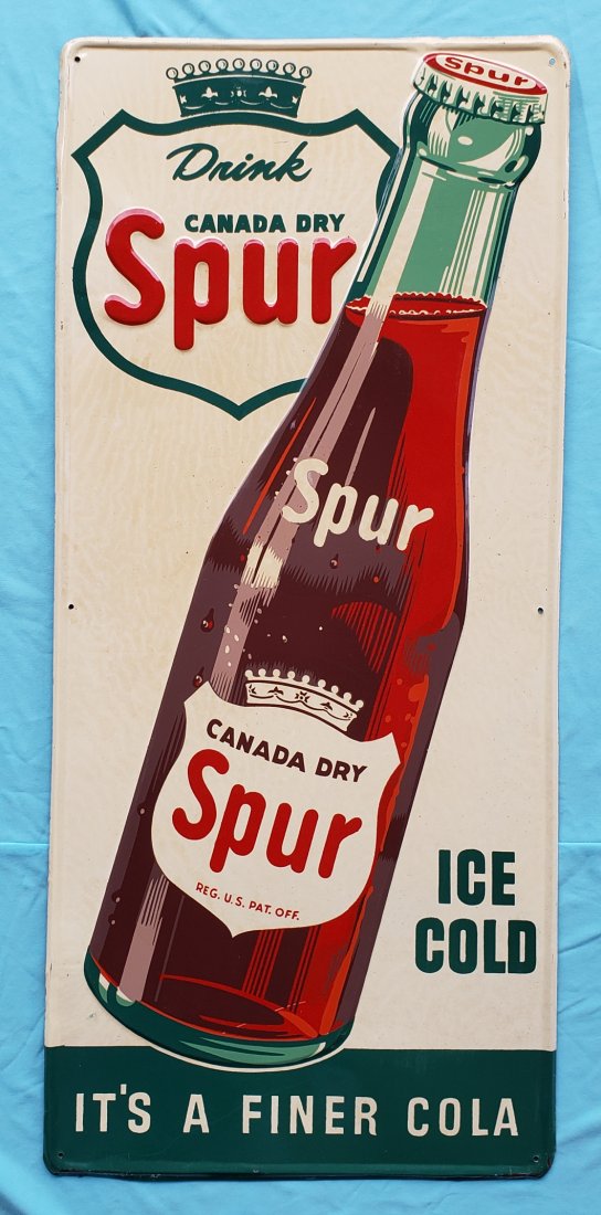 Drink Spur Canada Dry Embossed Vertical Sign (1 of 1)
