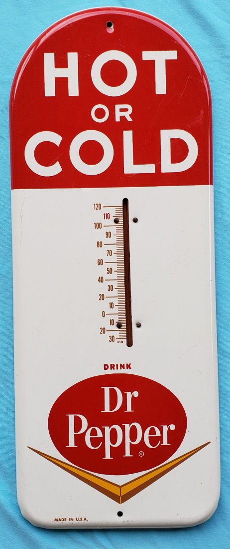 Dr Pepper Hot or Cold Thermometer Sign (1 of 1)