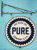 42" Porcelain 2 sided Pure Advertising Sign w/ Ring - 3
