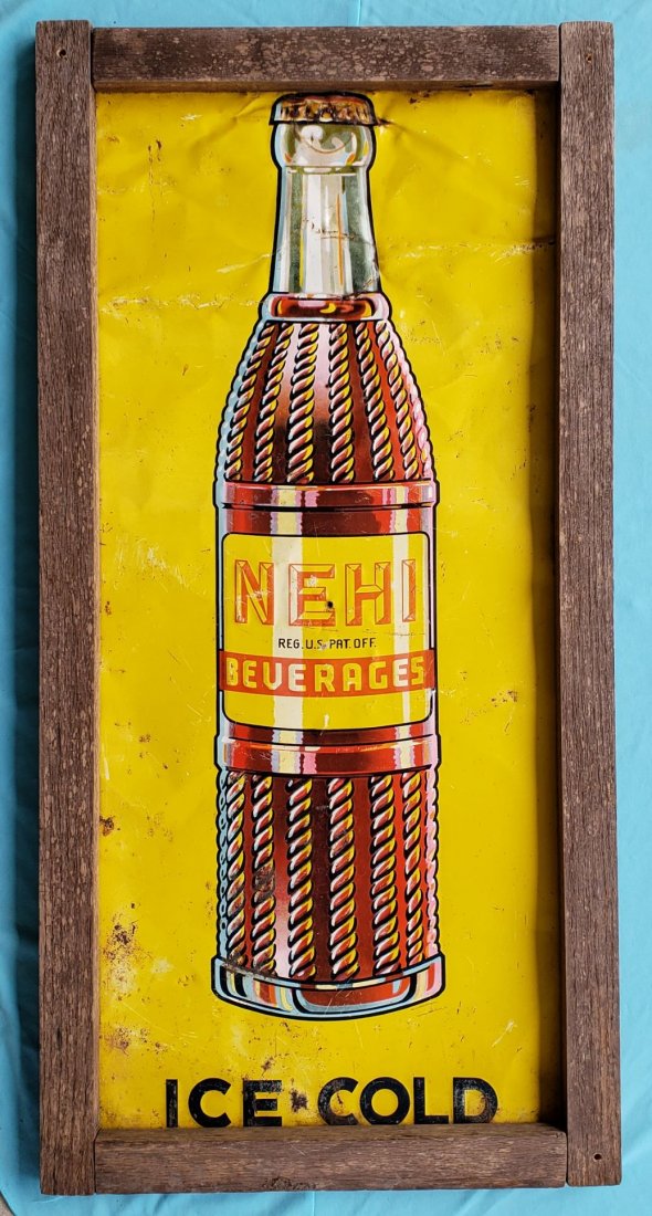 Nehi Embossed Framed Tin Sign (1 of 1)
