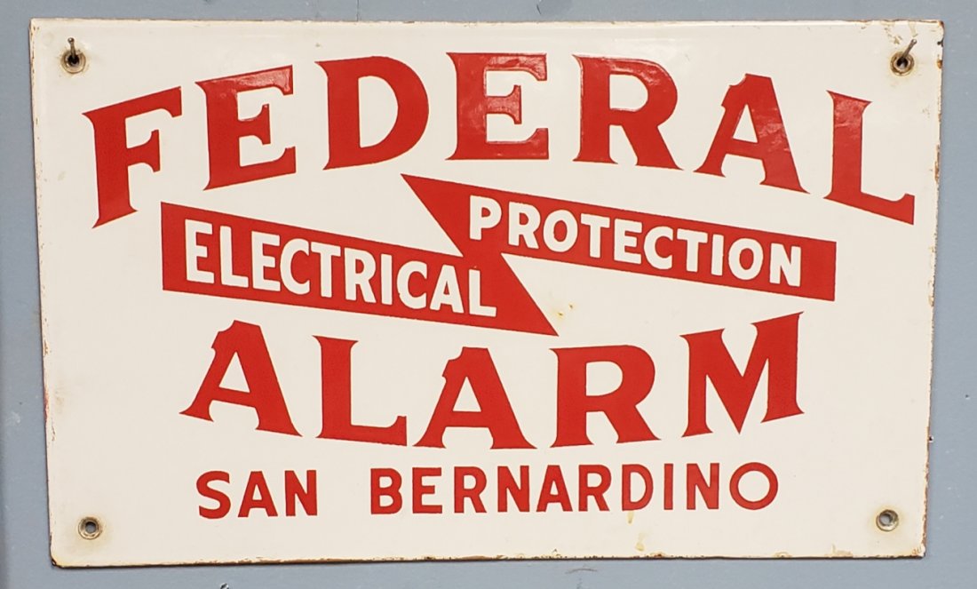 Porcelain Federal Alarm San Bernardino Sign (1 of 1)