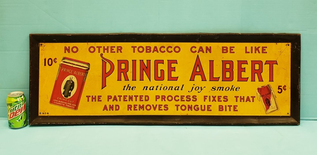 Prince Albert Self Framed Tin Tobacco Sign