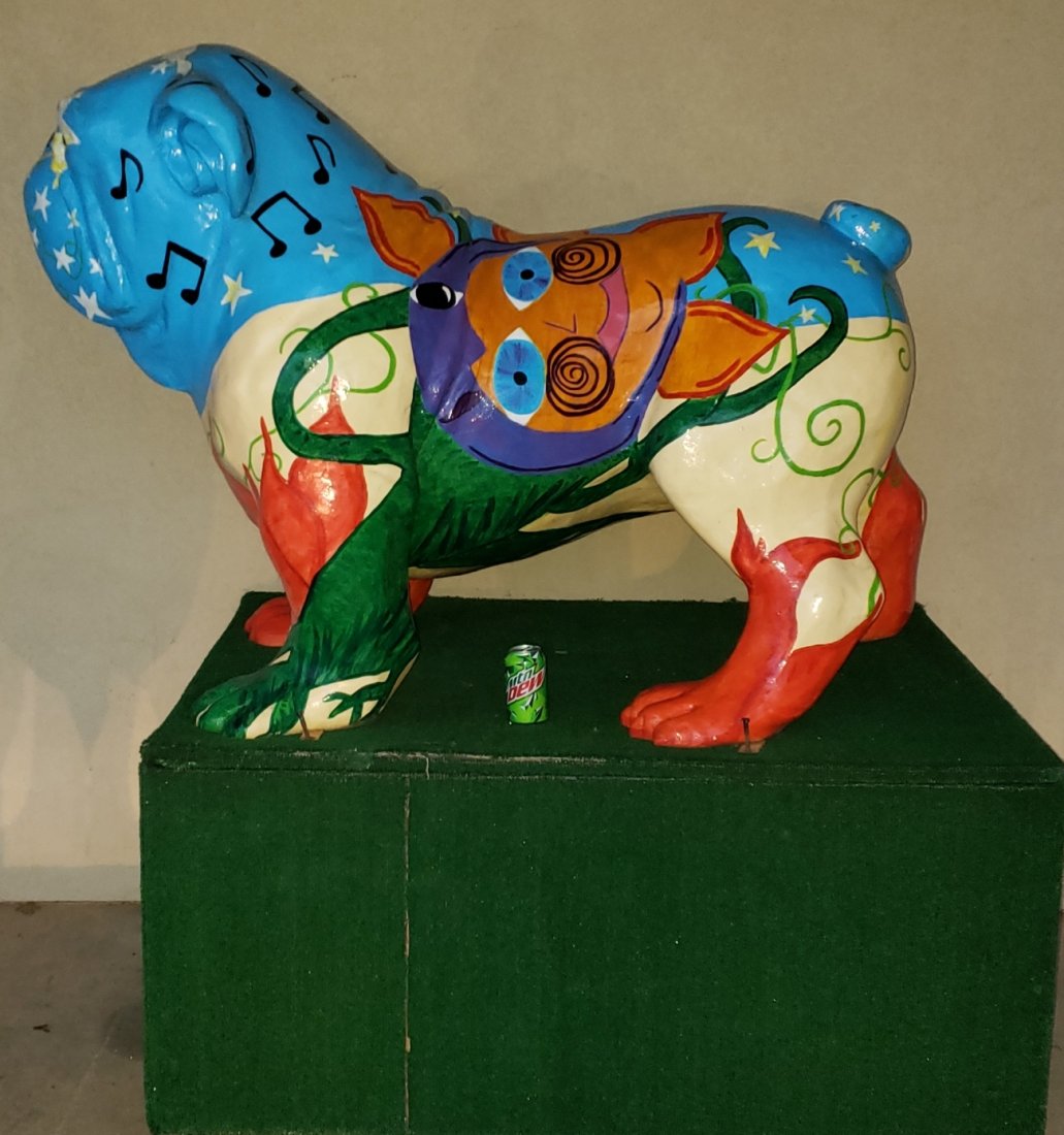 Huge Bulldog Fiberglass Statue from Athens GA.