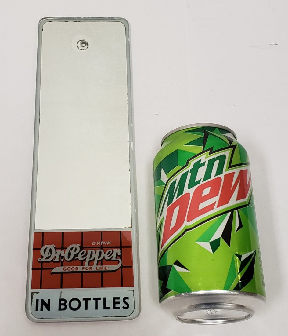 NOS Dr Pepper Mirror Palm Push: 3" x 10" New old stock mirror in excellent condition with bright colors. Comes with original envelope. PLEASE READ & UNDERSTAND THE PAYMENT & SHIPPING TERMS FOR THIS AUCTION PRIOR TO PLACING BIDS.