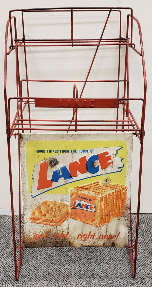 Lance Display Rack with Embossed Metal Sign (1 of 1)