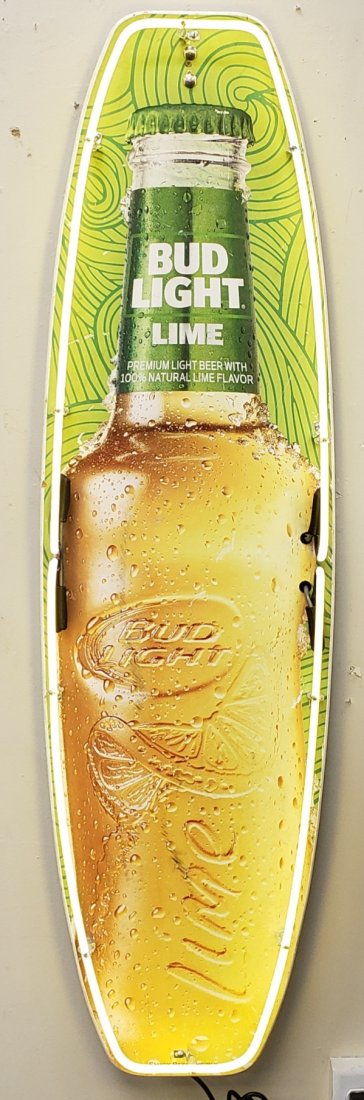 Bud Light Lime Surfboard Neon Sign