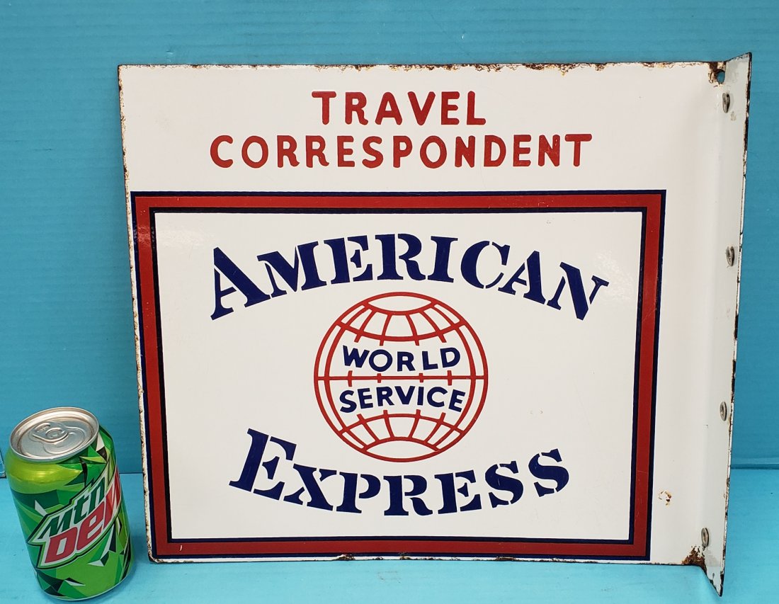 American Express Porcelain Flange sign (1 of 2)