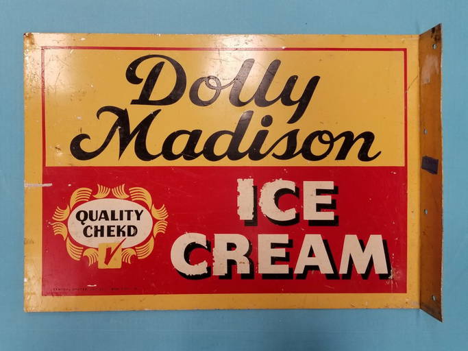 Dolly Madison Ice Cream Flange Sign Apr 06, 2019 Rockabilly Auction