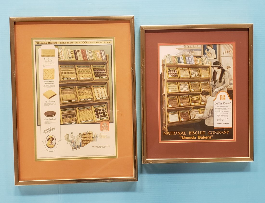 2 National Biscuit Company  Uneeda Baker's Framed Ads (1 of 1)