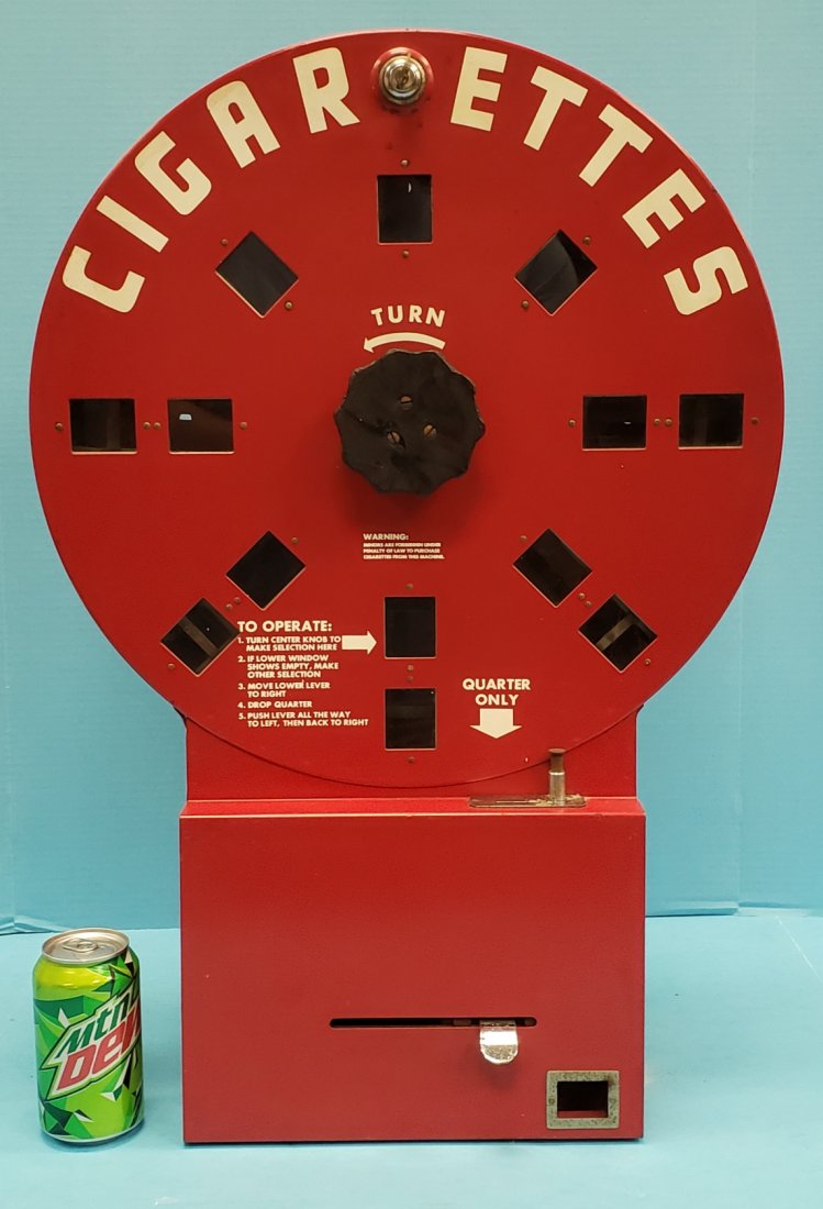 1940's Dial A Smoke Cigarette Vending Machine Coin Op