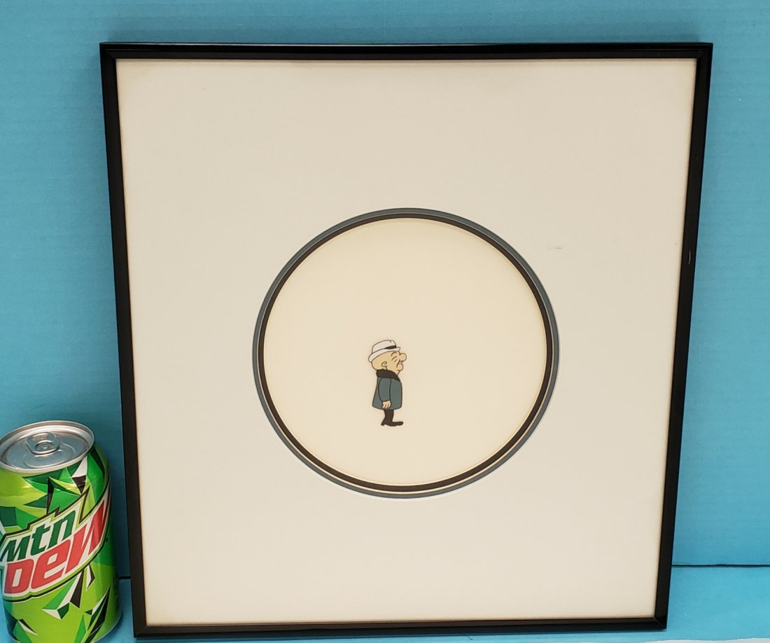 Mr. Magoo Original Painted Production Animation Cel: 12" x 13" Framed under glass One of a kind hand painted animation cel filmed in a studio and used in a cartoon. Excellent condition. COA by Gallery Lainzberg. PLEASE READ & UNDERSTAND THE PAYMENT & SH