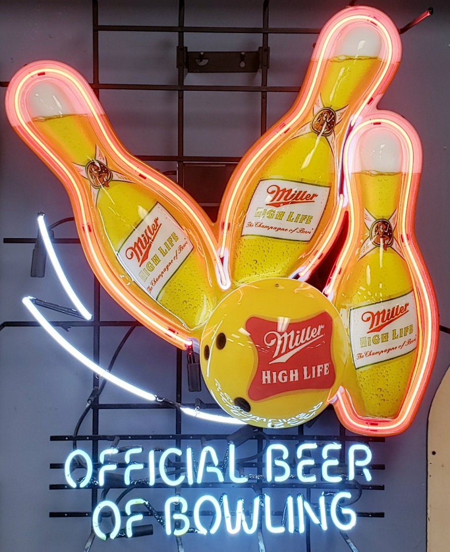 ヴィンテージ Miller high life バウンスボールモーションサイン Miller High Life Bouncing Ball motion beer sign replacement