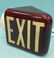 Vintage Red Glass Movie Theater EXIT Sign