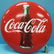 36" Porcelain Coca Cola button sign