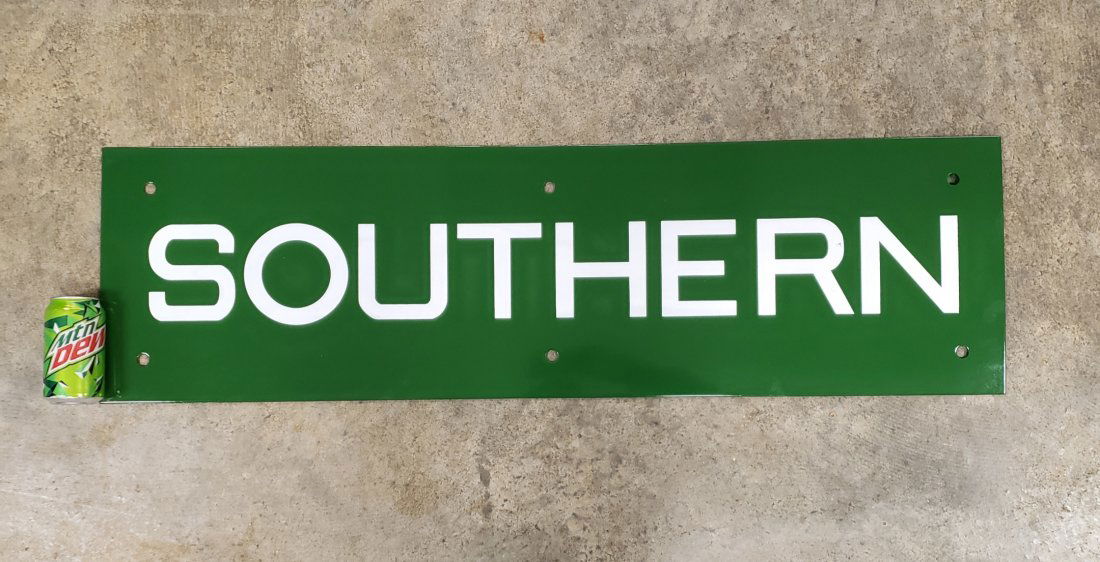 NOS Southern Railroad Porcelain Sign (1 of 1)